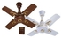 Qasa Short Blade Ceiling Fan -24 Inches COFFEE BROWN/WHITE
