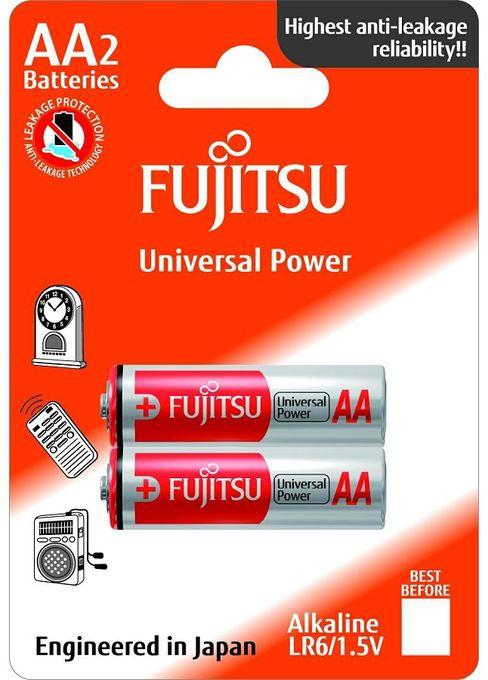 Fujitsu AA2 Alkaline Battery Universal Blister X2