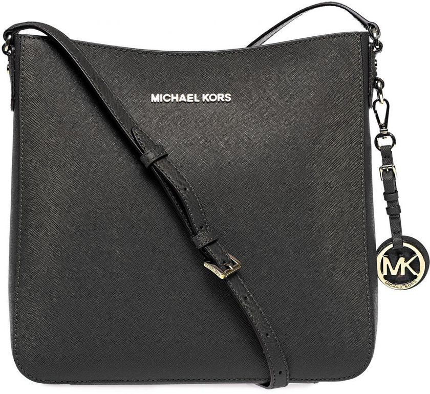 Michael Kors 30T2GTVM3L-001 Lg Messenger Saffiano Crossbody Bag for Women - Leather, Black