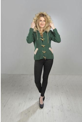 Generic Wooden Buttons Jacket- Green