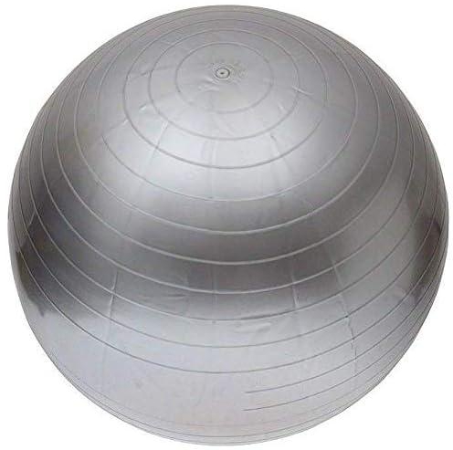 one year warranty_65cm Exercise Fitness Aerobic Ball for GYM Yoga Pilates Pregnancy Birthing Swiss-Color Silver