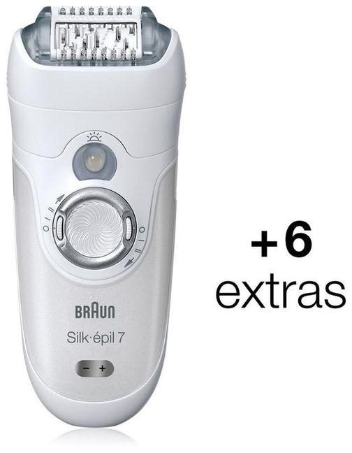 Braun 7-561 Silk epil 7 ماكينة إزالة الشعر جافة أو مع الماء - مع 6 ملحقات