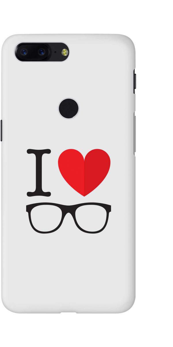 Stylizedd OnePlus 5T Slim Snap Basic Case Cover Matte Finish - I Love Glasses