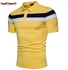 GustOMerD Men's Polo Shirt Men Cotton Short Sleeve Shirt Brands Mens Shirts Polo Shirts Men Clothes yellow size m 50 to 58kg cotton & polyester