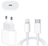 High Performance Charger 20W USB-C Power Adapter Lightning To USB-Cable - White