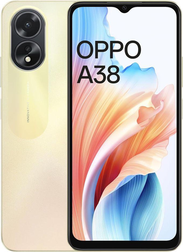 OPPO A38 - 6.5-Inch 128GB/4GB 4G Mobile Phone - Glowing Gold
