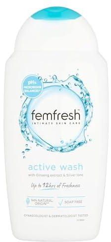 Femfresh Ultimate Care Active Ph Balanced Feminine Wash with Energising Ginseng and Antioxidants, Post-Workout Intimate with Long-Lasting Multiactif Complex, 250 ml