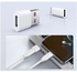 JSAUX Mini Digital Storage Box, Includes 100W USB C TO USB C Cable/USB C Female - Lightning USB Male/USB C Female to USB A Male - White