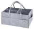 Baby Diaper Changing Organizer Basket Nursery Diapers Table Caddy Bag - Grey