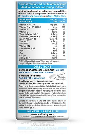 Vitabiotics - Wellbaby Multi Vitamin Liquid 150Ml- Babystore.ae