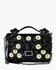 Smooches Floral Leather Bag - Black