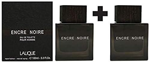 Lalique Two -2- Pieces Lalique Encre Noire for Men: 100ml Each