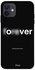 -forever Over Printed Case Cover -for Apple iPhone 12 Black/White Black/White