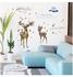 Deer And Flowers Removeable Decoration Wall Sticker Multicolour 90 x 60cm