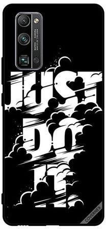 Protective Case Cover For Honor 30 Pro+ بطبعة تحمل عبارة "Just Do It" بالأبيض والأسود