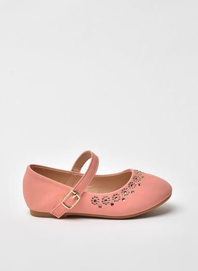 حذاء باليرينا مسطح بنمط مصبوغ Pink