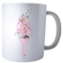 Printed Ceramic Mug White/Pink Standard Size