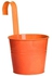 Natural Style Metal Hanging Flower Bucket Orange