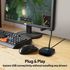Promate USB Desktop Microphone, High Definition Omni-Directional USB Microphone with Flexible Gooseneck, Mute Touch Button, LED Indicator and Built-In Anti-Tangle Cord for PC, Laptop, Recording, Gaming, ProMic-1 Black