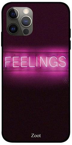 Feelings Printed Case Cover -for Apple iPhone 12 Pro Black/Pink Black/Pink