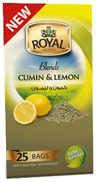 Royal Blends Lemon & Cumin Herbal Drink - 25 Bags 