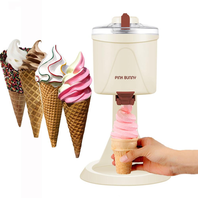 Household Electric Ice Cream Maker Mini DIY Cooler Soft Ice Cream Machine