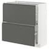METOD / MAXIMERA Base cabinet with 2 drawers, white/Askersund light ash effect, 80x37 cm - IKEA
