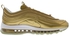 نايك حذاء اير ماكس 97 كيو اس للنساء مقاس 12، اللون: ذهبي/ابيض