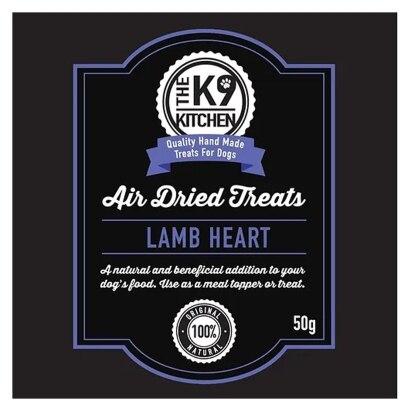 The K9 Kitchen Lamb Heart Air Dried Dog Treats