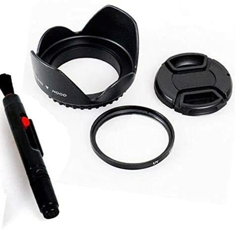 DMK Power Camera Lens Cleaning Pen With 52mm Uv Filter/Flower Petal Hood/Cap For Sony Canon