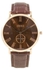 Men's Leather Analog Wrist Watch DZ5031-04