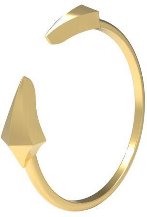 Miss L' by L'azurde Sparkling Open Ring In 18 K Yellow Gold
