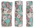 Generic Rose Clock Printed Canvas Floral Stationery Pencil Wrap Pouch Roll Organizer - Mixed Color