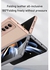 SHIEID Galaxy Z Fold 4 Case, Genuine Leather Samsung Z Fold 4 Case with Kickstand Phone Case Compatible with Samsung Galaxy Z Fold4, Elegant Silver