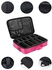 Generic Travel Makeup Train Case Makeup Cosmetic Case Organizer With Adjustable Dividers For Cosmetics Makeup Brushes Toiletry Jewelry Digital Accessories Rose Red