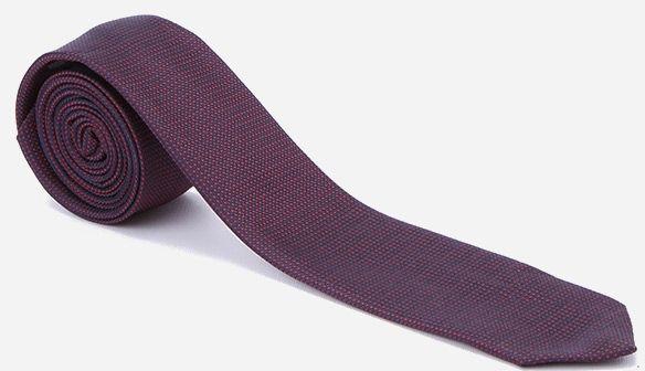ZAD by Arac Stitched Classic Tie - Navy Blue & Red