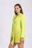 Esla Single Button Notched Lapel Blazer Dress - Lemon