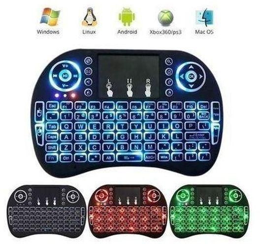 Wireless Mini Keyboard With Mouse Touchpad And Back-light For Android Box Smart TV Laptop - Black
