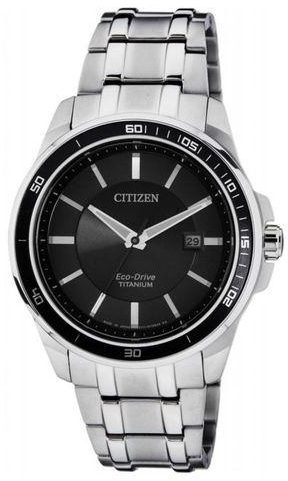 Citizen Eco-Drive Analog Black Dial Men's Watch BM6921-58E Titanium