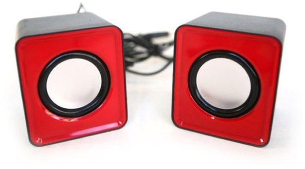 Mini Portable USB 2.0 Wired Music Speaker Loudspeaker-Red