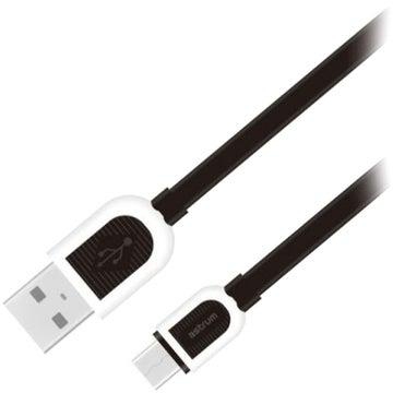 سلك شحن ومزامنة بيانات من USB مايكرو إلى USB-C أسود