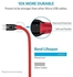 كابل أنكر باور لاين بلس نايلون معزز بالكيفلر لأجهزة Micro USB باللون الأحمر وطول 30 سم