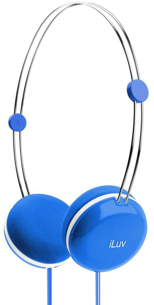 Headphones with Mic by iLuv , Blue , IHP614BLU