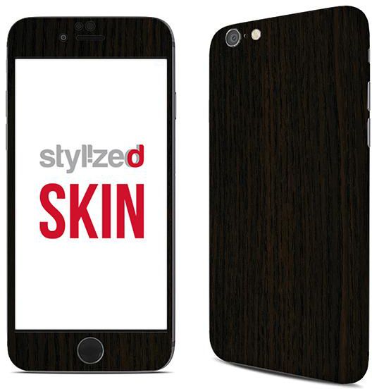 Stylizedd Premium Vinyl Skin Decal Body Wrap for Apple iPhone 6S Plus - Wood Dark Tamo