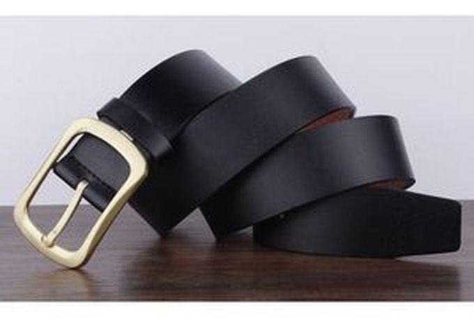 Genuine Leather Luxury Strap Male Belts For Men-Black