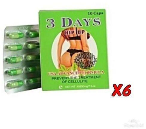 3 Days Hip Up Capsules (6 Pack) For Bigger Butts And Hips
