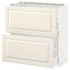 METOD / MAXIMERA Base cabinet with 2 drawers, white/Bodbyn grey, 80x37 cm - IKEA