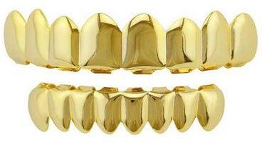 Gold-Plated Top Bottom Eight Teeth Set
