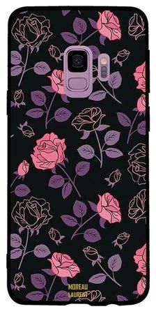 Skin Case Cover -for Samsung Galaxy S9 Pink And Purple Flowers زهور وردية وبنفسجية