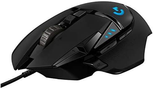 Logitech G502 HERO High Performance Wired Gaming Mouse, HERO 25K Sensor, 25,600 DPI, RGB, Adjustable Weights, 11 Programmable Buttons, On-Board Memory, PC/Mac